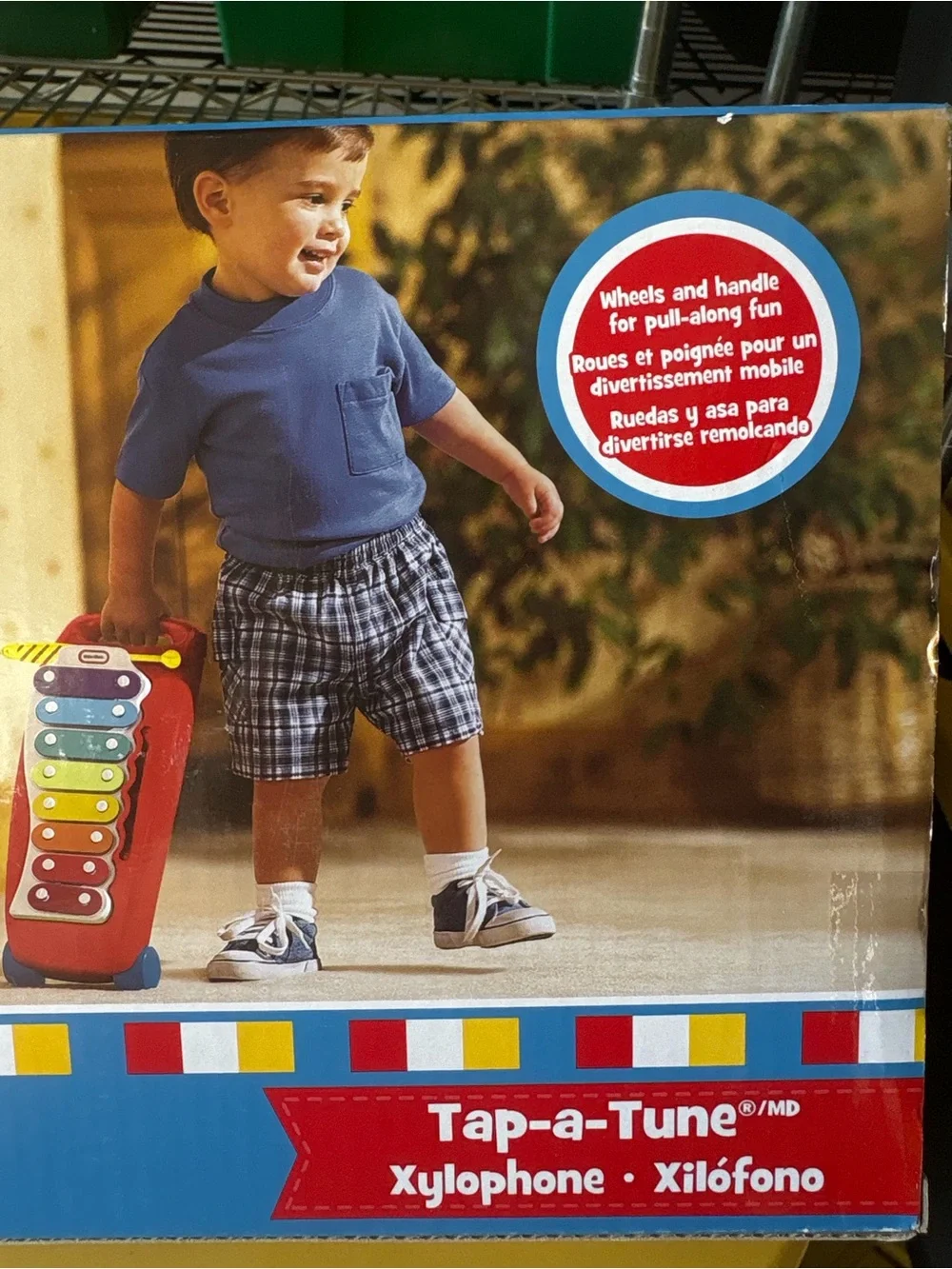 Tap-a-Tune Xylophone Toy - Red with Multicolor Keys